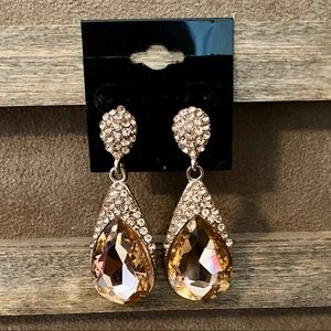 Beautiful Rose Gold Teardrop Formal Earrings